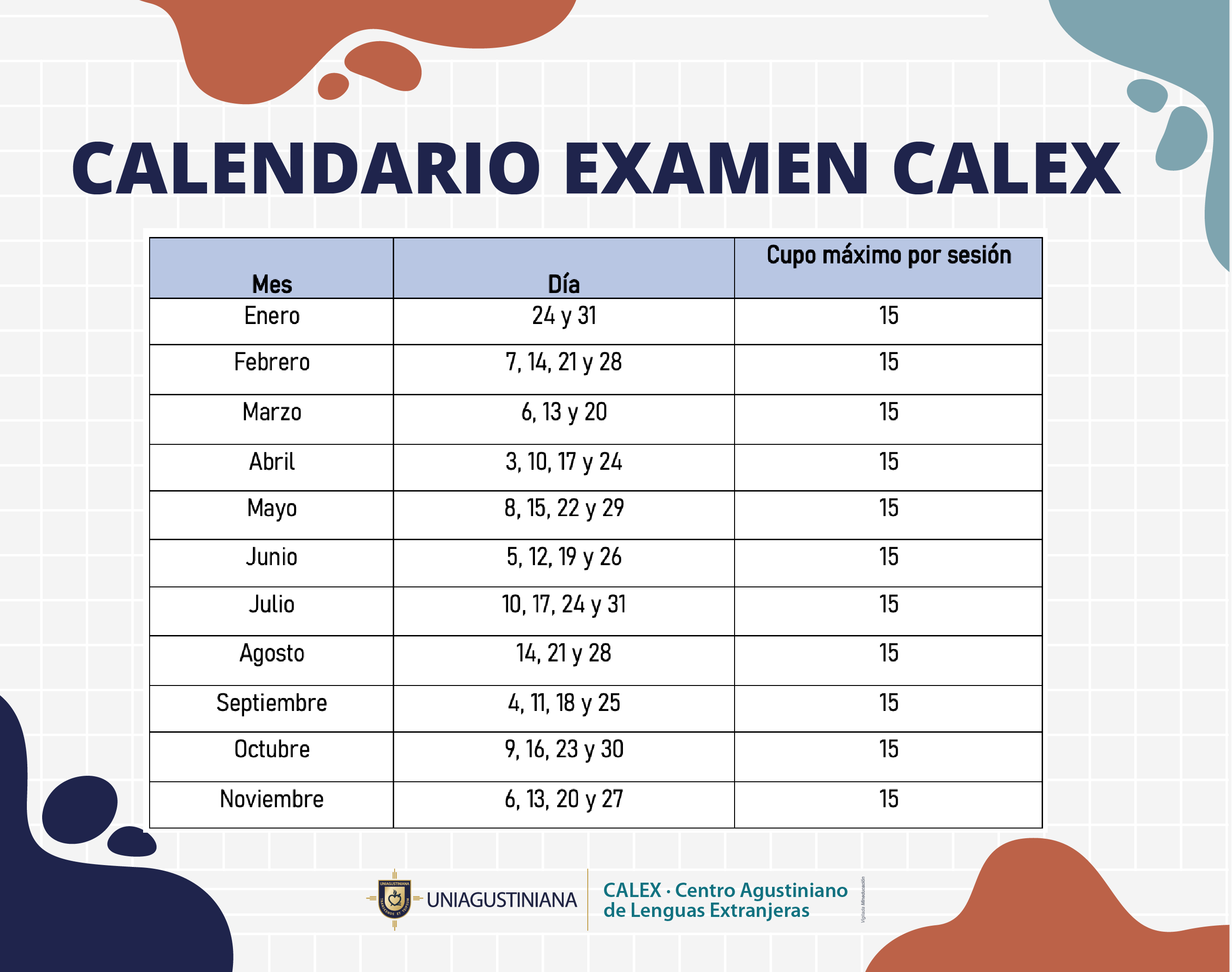 Calendario CALEX
