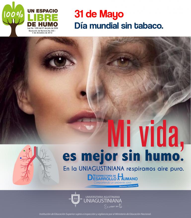 Día mundial sin Tabaco, respiremos aire puro con espacios libres de humo
