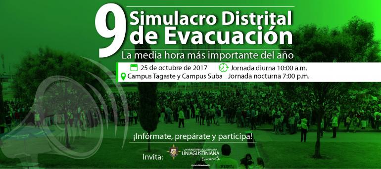 Noveno Simulacro Distrital de Evacuación en la UNIAGUSTINIANA